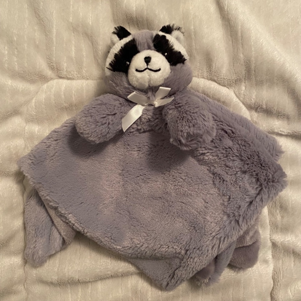 Bass Pro Shops Raccoon Grey Plush Baby Security Blanket Lovey
